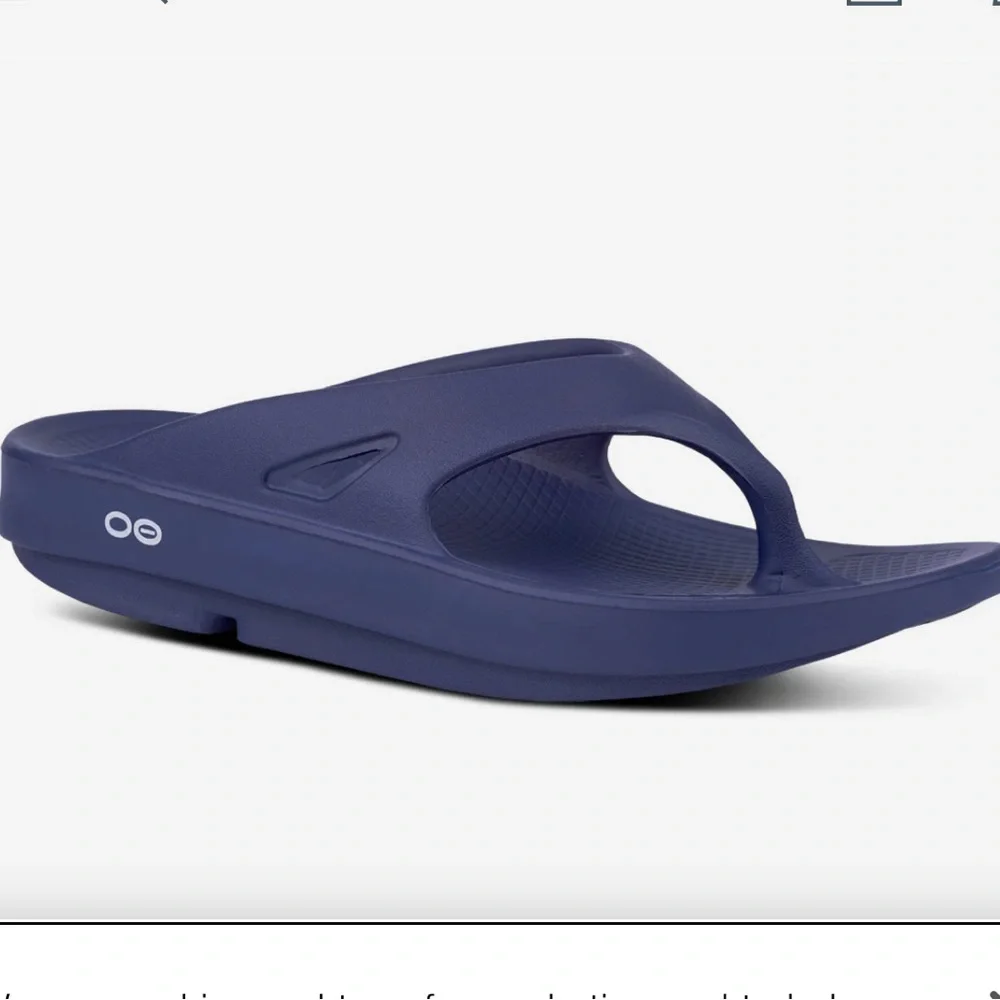 NEW Oofos  recovery footwear Navy  Thong Sandal Flip Flop women size 12 Men’s 10